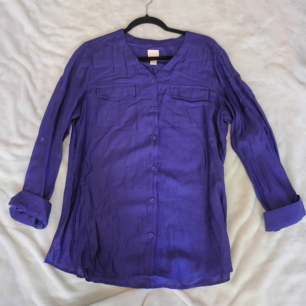 Chico's Vibrant Blue Blouse